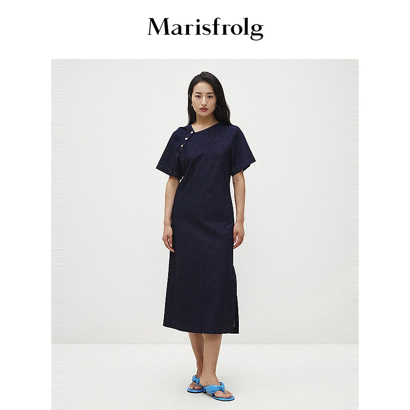 Marisfrolg玛丝菲尔24夏新款设计感复古气质优雅连衣裙ACEG20056