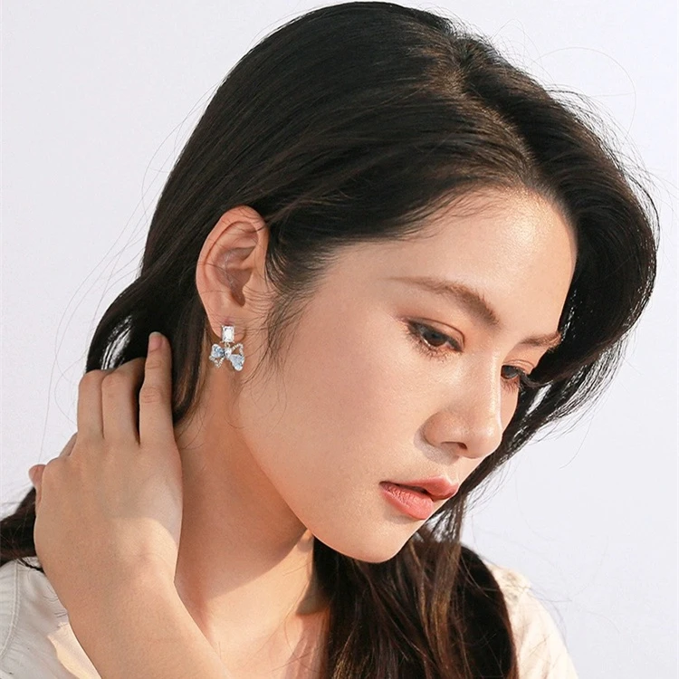 铜合金耳饰 蝴蝶结独特个性新款爆款小众设计感高级感耳饰女N1780