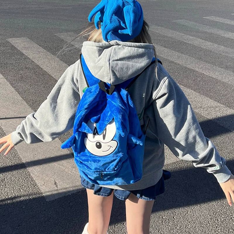 索尼克音速小子刺猬鼠男女双肩包大容量学生书包2025新款潮牌背包