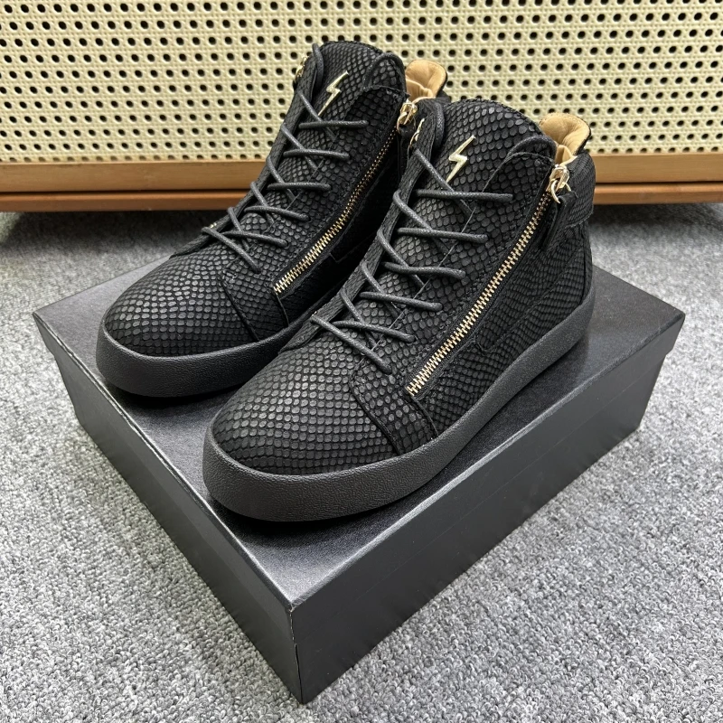 高帮男鞋休闲鞋工装靴冬季加绒百搭潮流韩版透气运动头层牛皮鞋