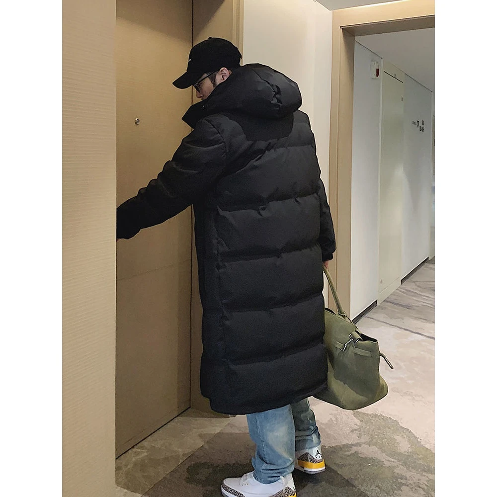 长款羽绒服男2023年冬季新款超长加厚过膝大码白鸭绒情侣中戏外套