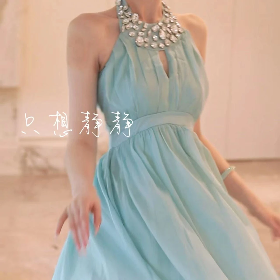 只想静静【星河】甜美显瘦性感连衣裙