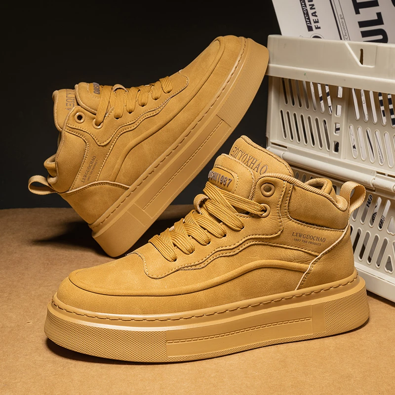 新款英伦风四季款休闲百搭轻便男士潮鞋运动复古时尚潮流男鞋