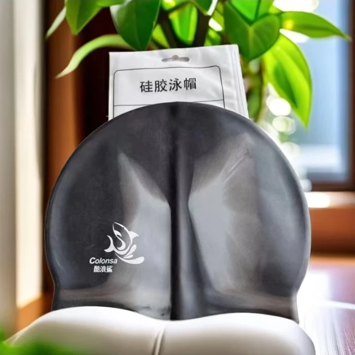 硅胶泳帽纯色加大不勒头成人男款女款防水长发专业运动舒适高弹的