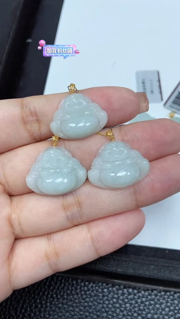 【闪购商品】翡翠挂件18K金镶嵌佛公多样性发一件@@CMT1714-2