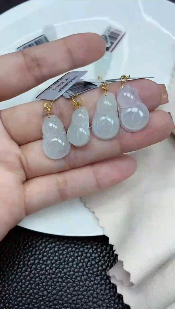 【闪购商品】翡翠挂件18K金镶嵌葫芦多样性发一件@@CMT1261-2