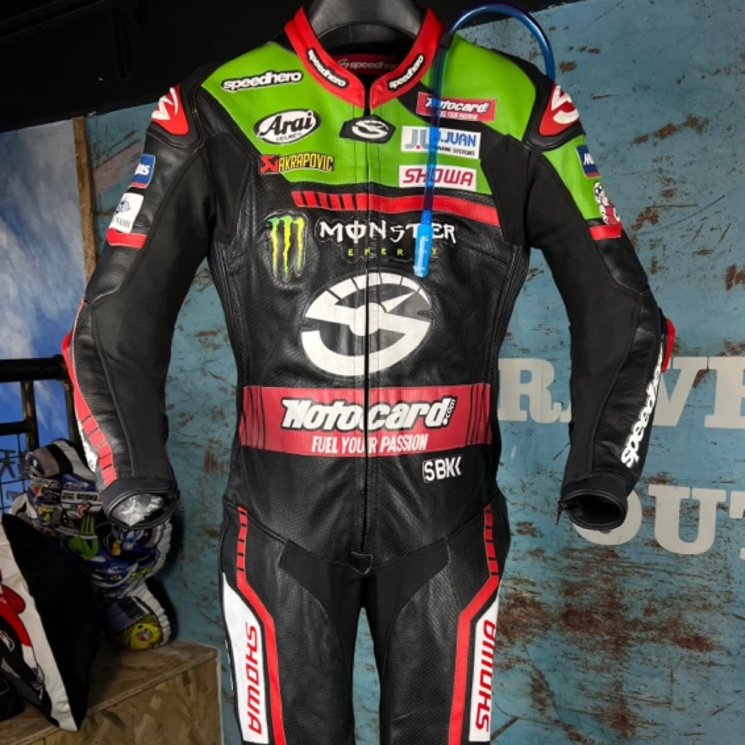 川崎连体皮衣量身定制摩托车赛车服机车骑士装备下赛道跑山压弯