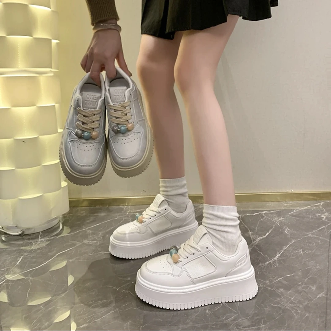 嘉嘉推荐#688-3 时尚百搭休闲设计感厚底板鞋