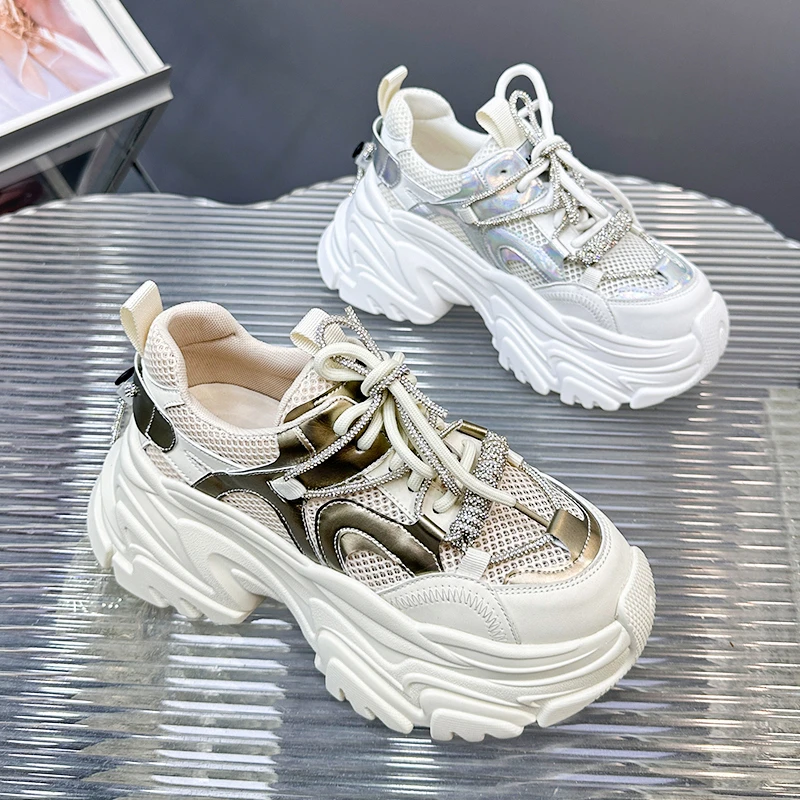 【现货】厚底小个子显腿长休闲女鞋2024春季ins潮真皮老爹鞋7053-2