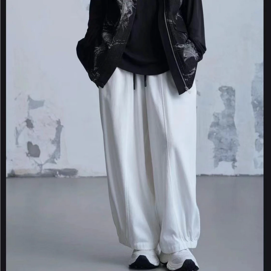 9392号#19619#秋百搭双口袋抽绳宽松休闲阔腿裤（预）