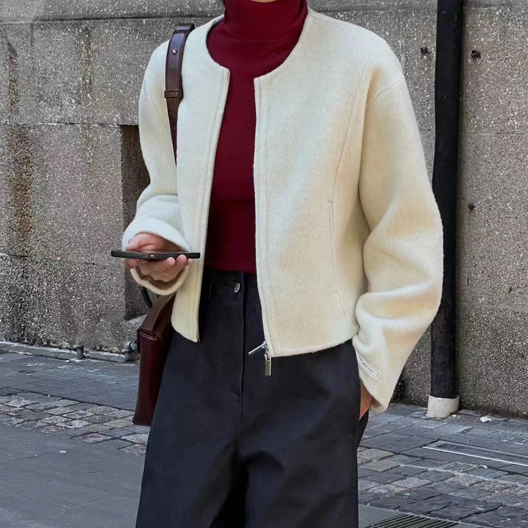 8871号#6071#秋冬百搭双口袋拉链休闲外套（预）