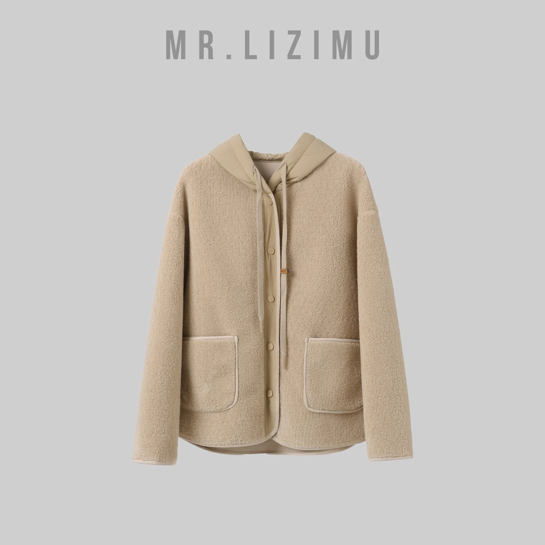 李子木先生连衣帽外套加厚设计通勤外套秋冬百搭户外穿搭C8815