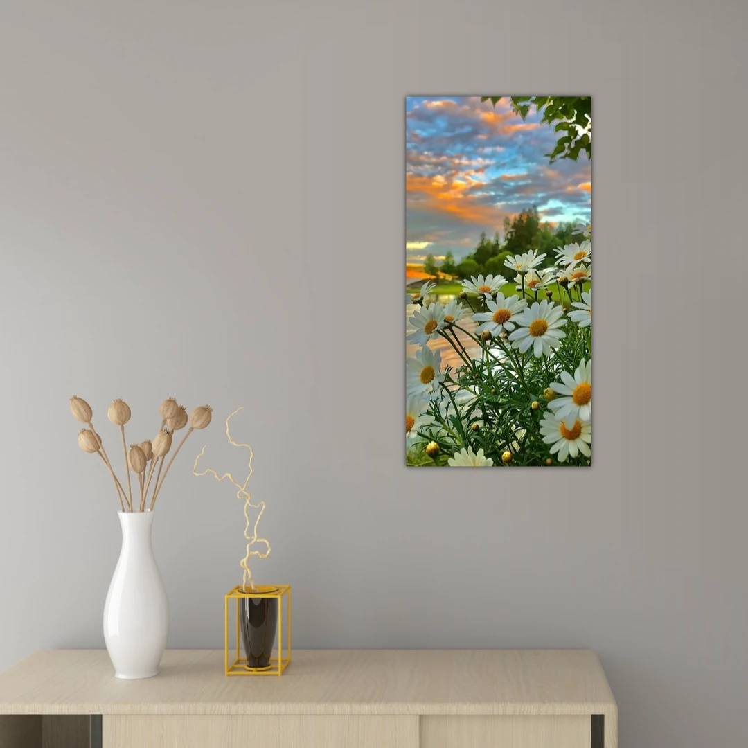 清新小雏菊鲜花阳光海报装饰画客厅卧室背景墙走廊过道挂画