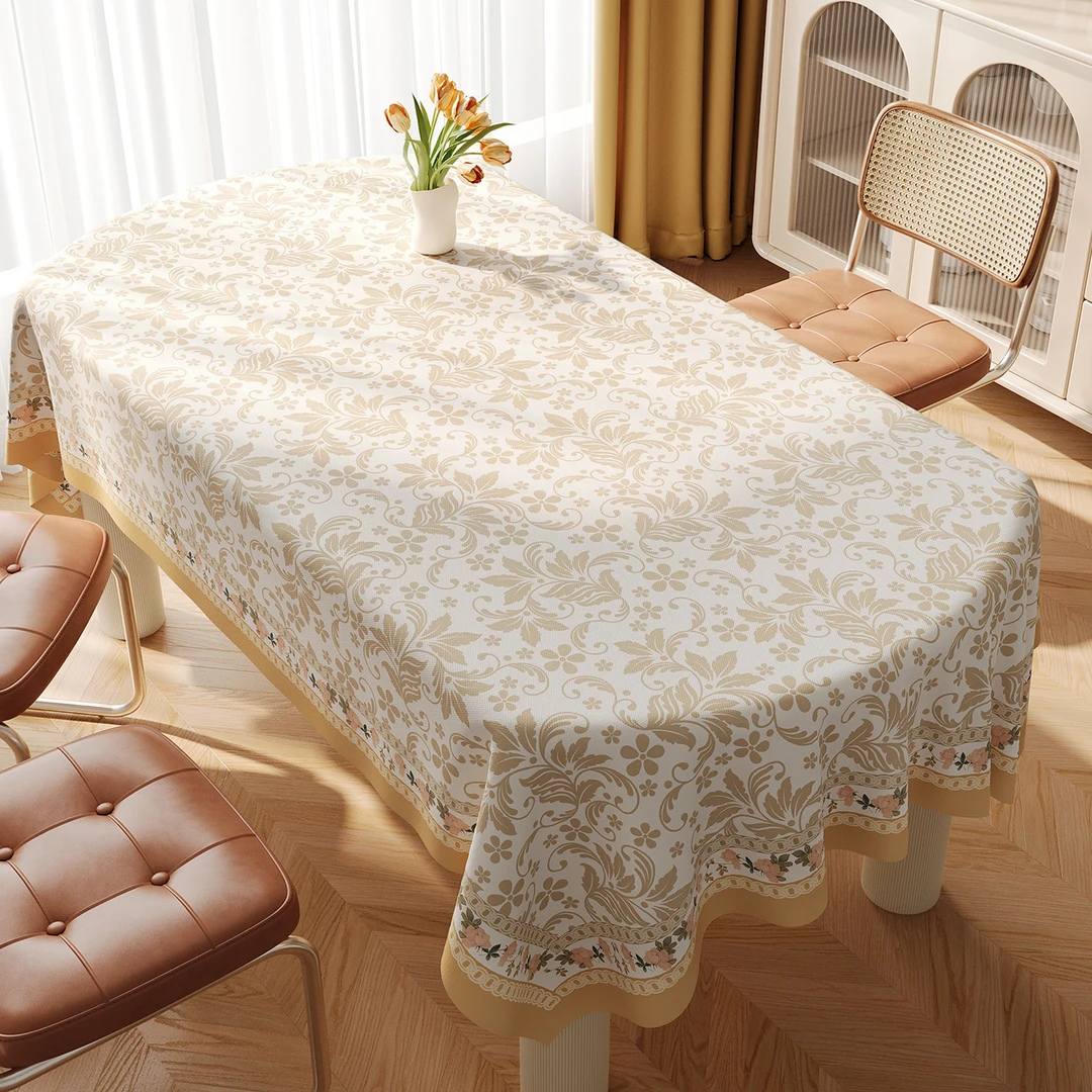 桌椅套椅子套高端实木一桌六椅坐垫套诧寂风椭圆形桌布餐桌台布圆