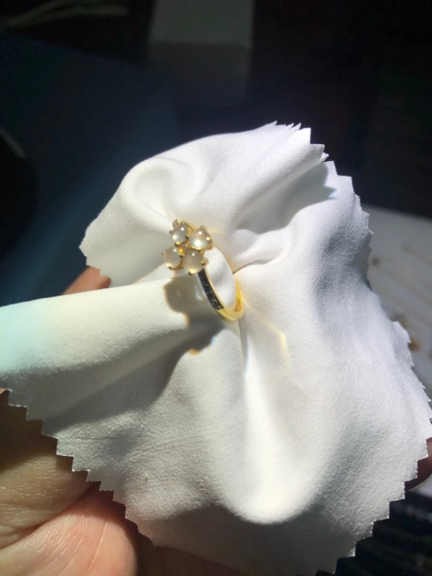 鹏鹏翡翠高冰白戒指白色气质轻奢时尚女士精致简约镶钻满钻