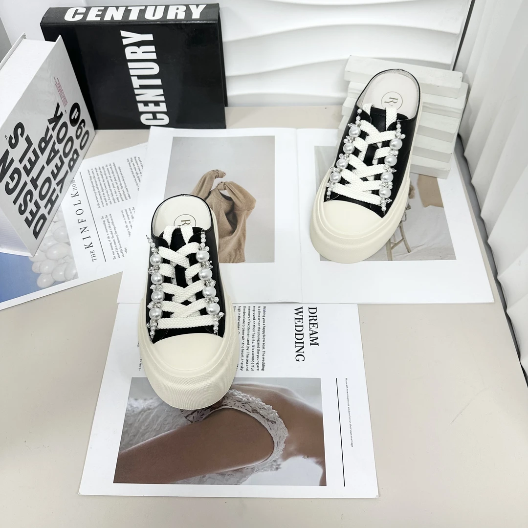 【与然良品】109-5新款爆版百搭时尚半拖鞋