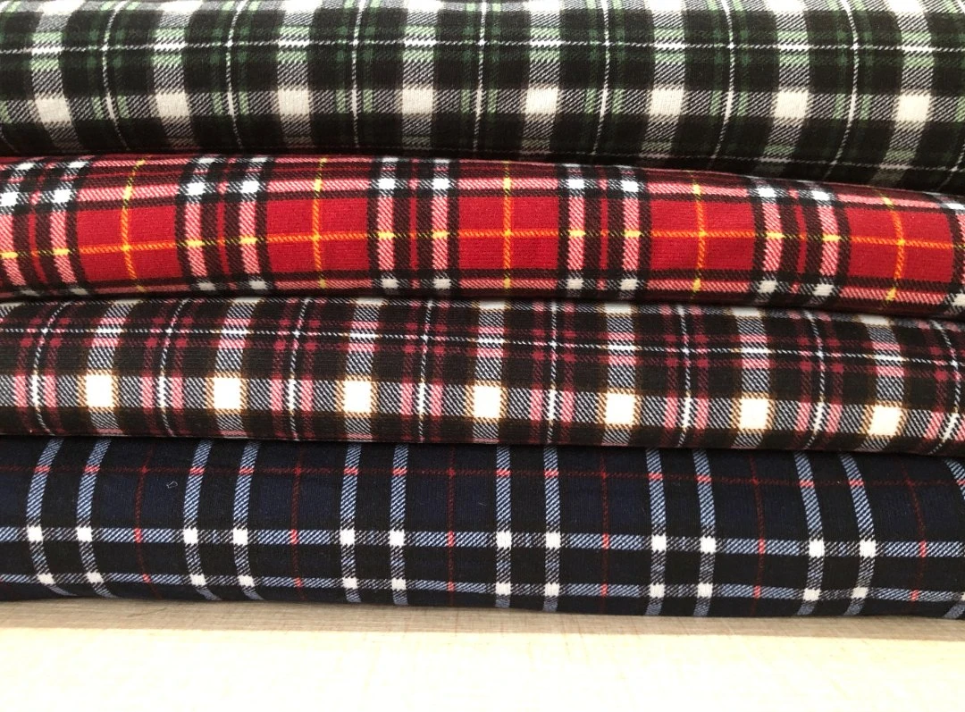 秋冬格子布料内里宝宝绒做格子衬衣，格子裤子，男女老少均可做