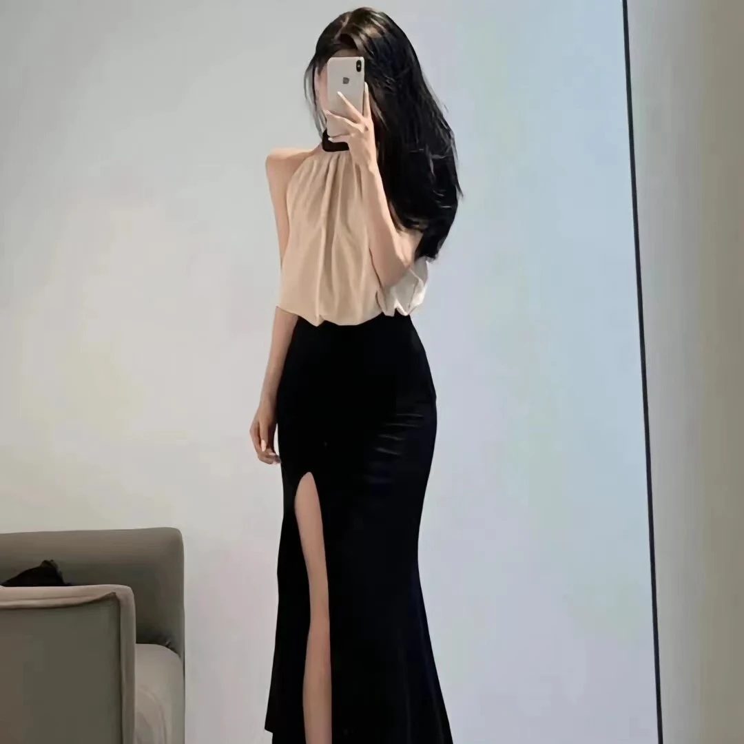 方领时尚修身连衣裙