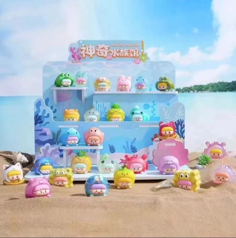 正版神奇水族馆萌粒树脂材质盲盒