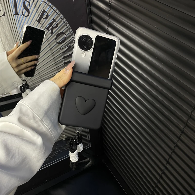 适用OPPOFindN3Flip手机壳折叠屏渐变色磨砂半透n3flip防摔保护壳
