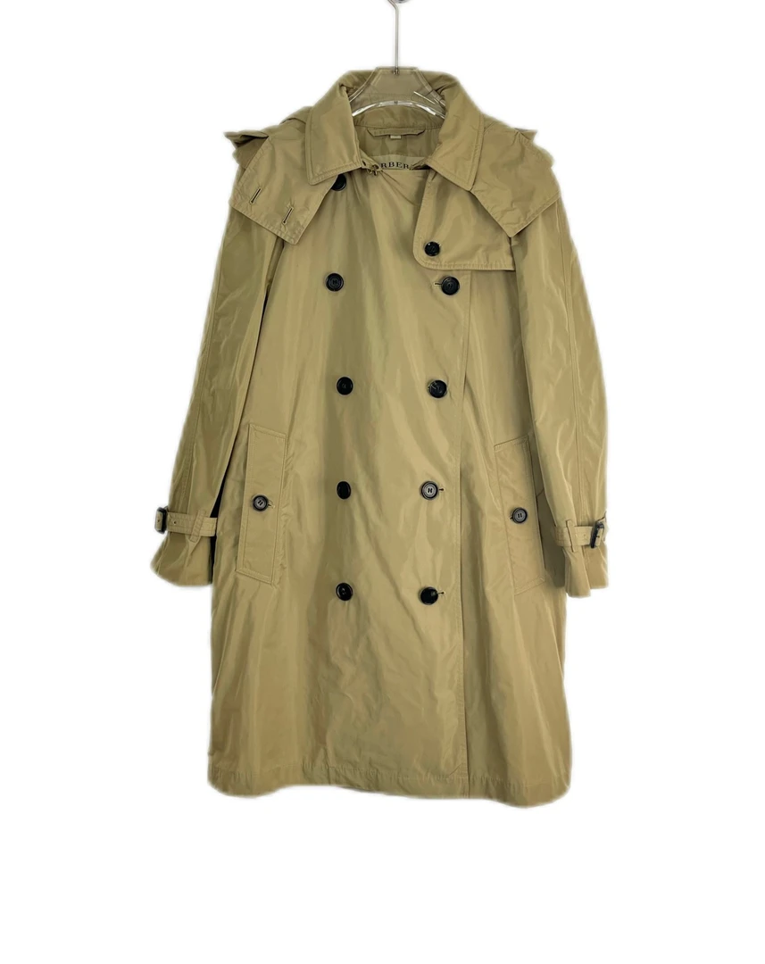 99新 8940059 Burberry 博柏利 经典双排扣翻领带帽长袖风衣 uk10