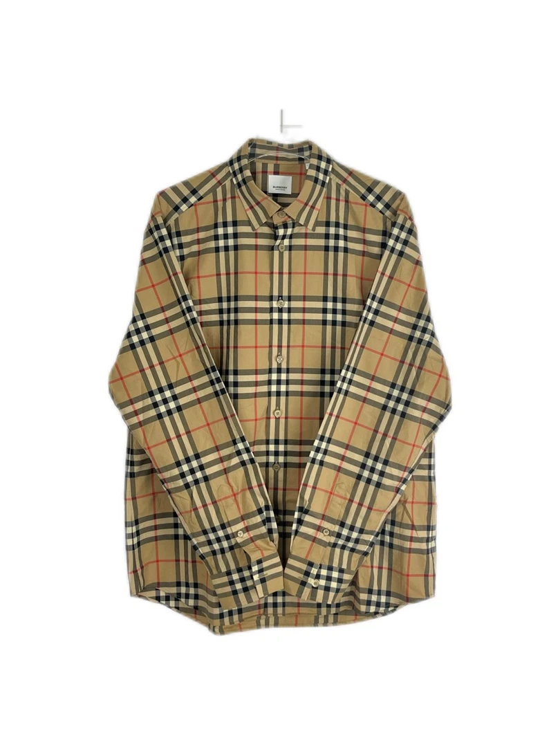 99新 9388538 Burberry 博柏利 经典格纹翻领长袖衬衫 XL码