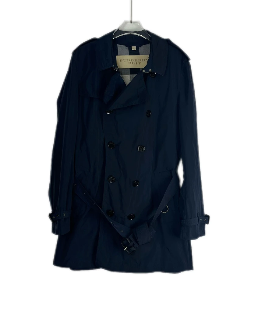 99新 9014766 Burberry 博柏利 双排口翻领长袖腰带款风衣 XL码