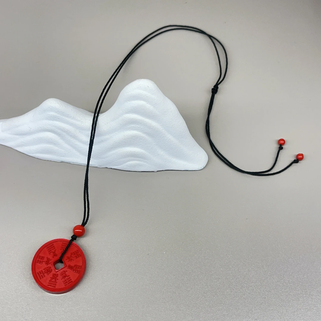 天然辰砂【珊木居】QT319XY 朱砂山鬼花钱吊坠