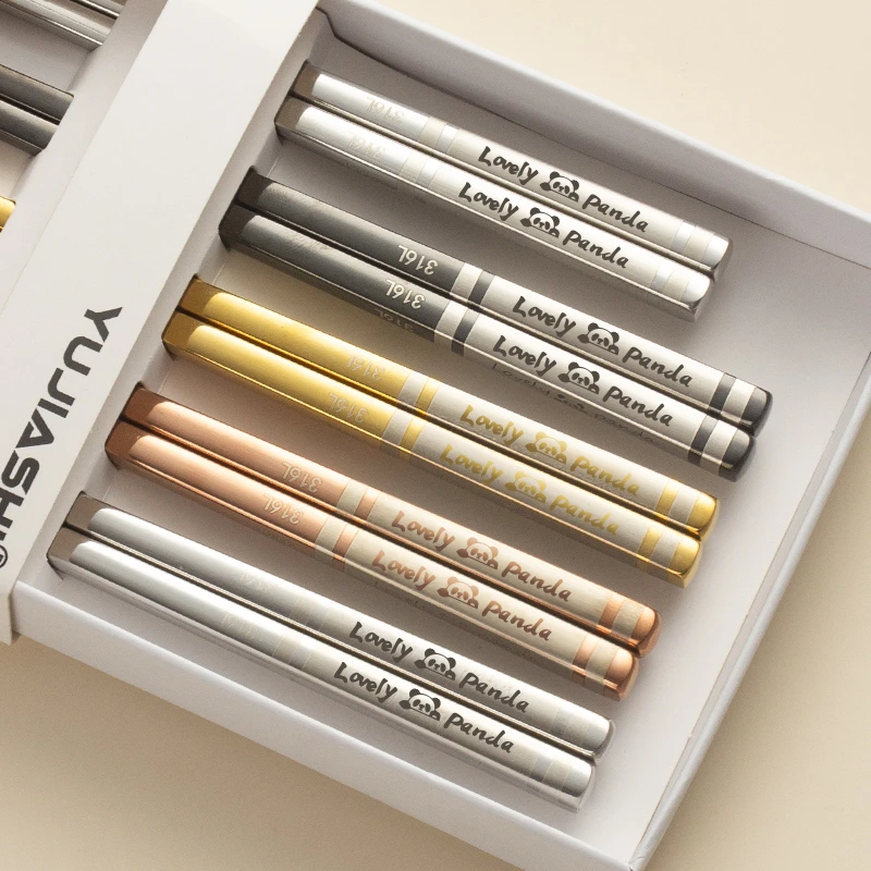 新款食品级316不锈钢筷子家用高档抗菌防霉餐具家庭专人专用