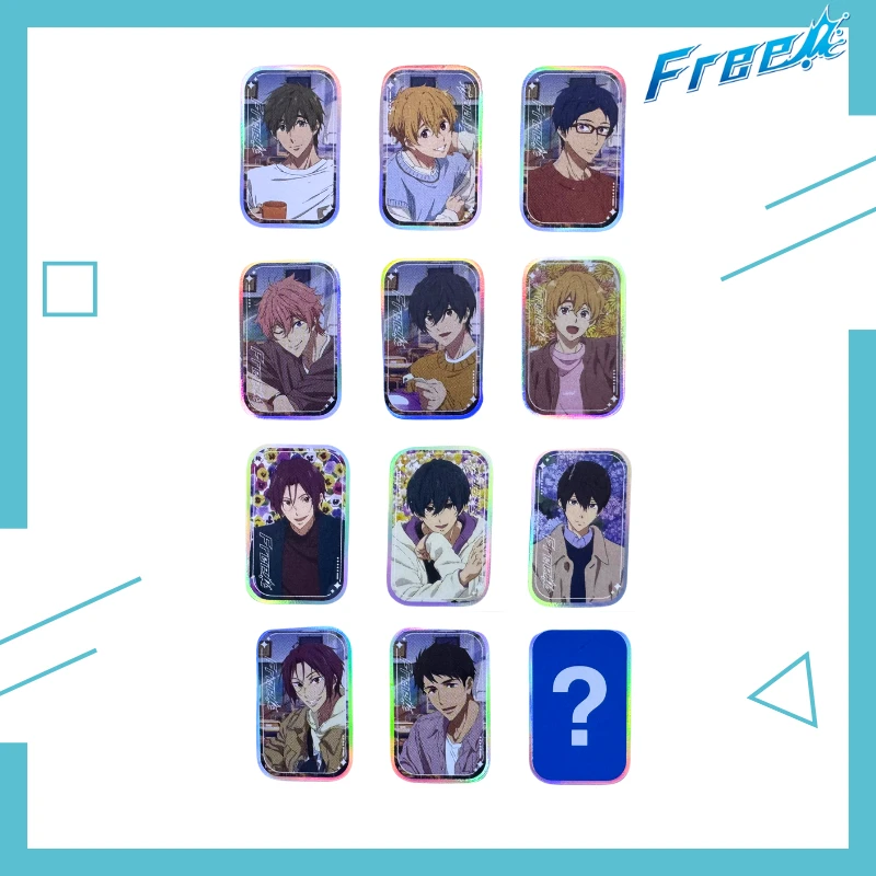 Free男子游泳部方形同人吧唧徽章动漫收藏周边盲袋