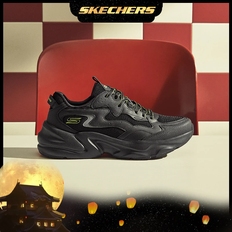 斯凯奇秋东款男鞋运动鞋新款休闲厚底简约老爹鞋徒步鞋舒适18323