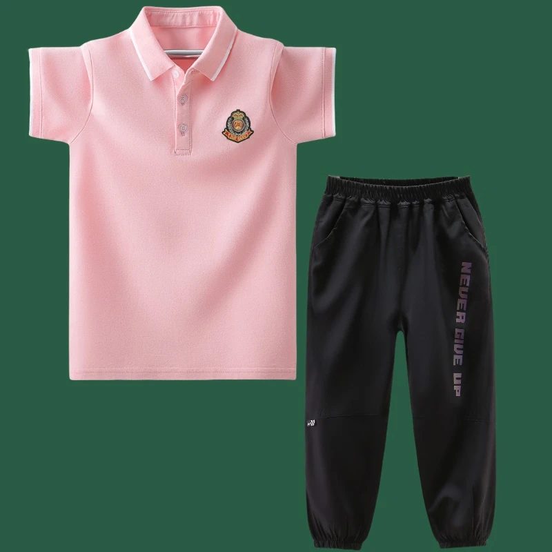 童装男童短袖套装两件套2024夏季新款儿童男孩帅气休闲POLO衫上衣
