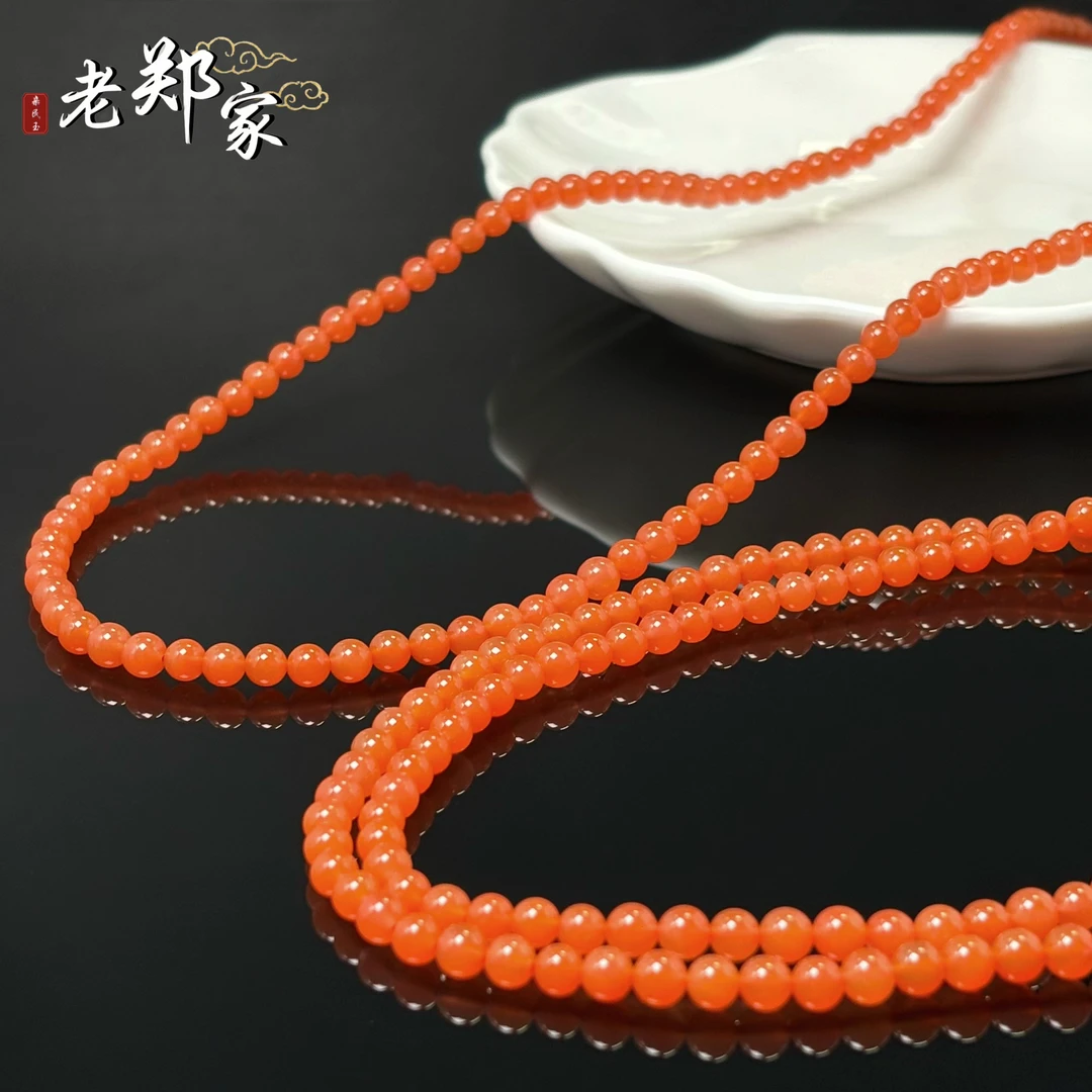 【老郑家】天然南红玛瑙多圈手串  约5mm（多样性发1件）277