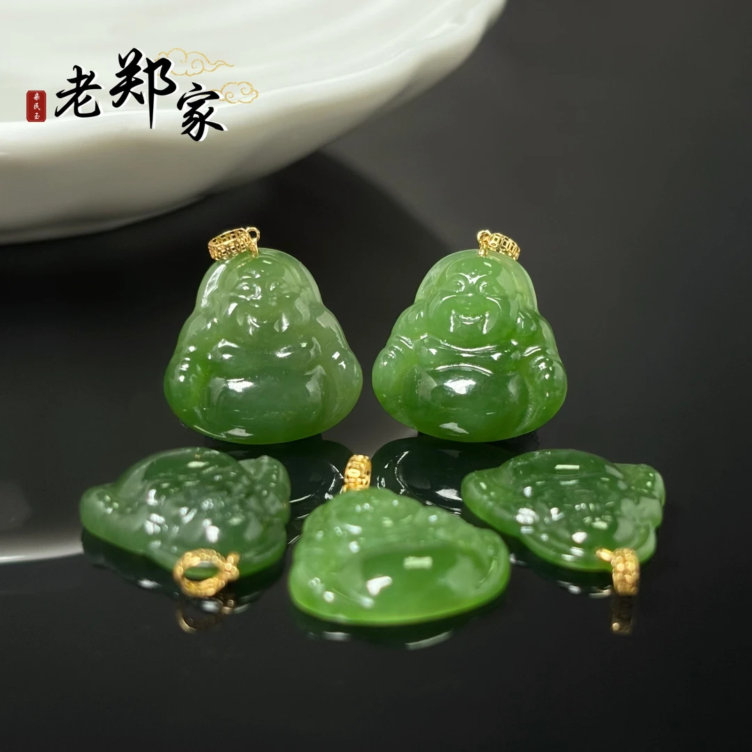 【老郑家】18K金和田玉佛公吊坠(多样性发一件)不带链 1485