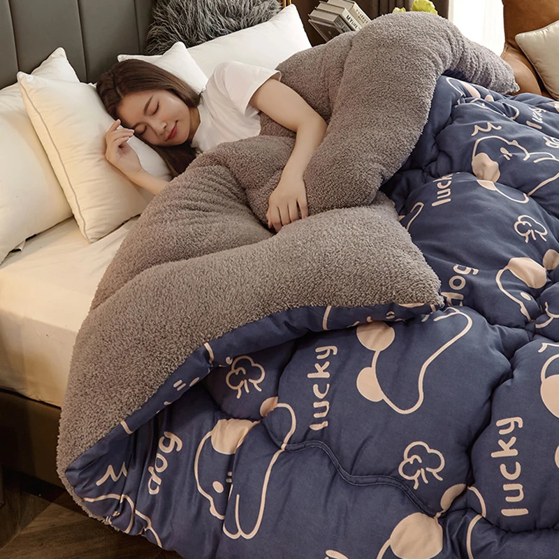 羊羔绒被子冬被加厚保暖冬季棉被冬天学生宿舍单人被褥被芯春秋被