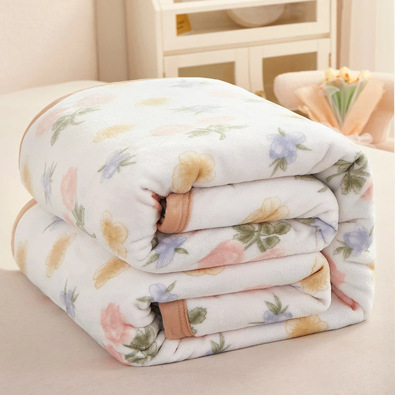牛奶绒毛毯被子冬季办公室午睡小毯子珊瑚法兰绒空调沙发盖毯床单
