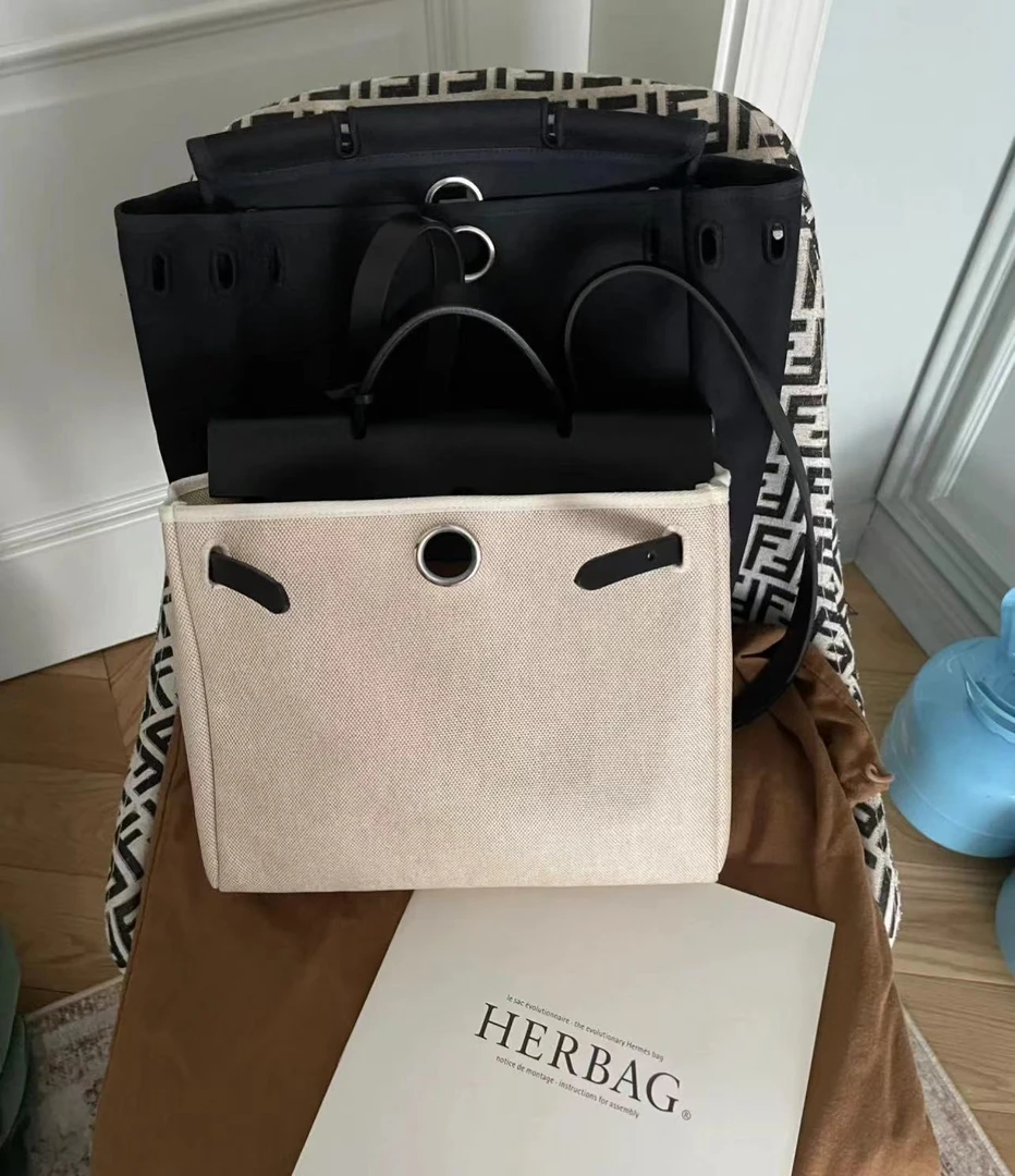 95新 Hermes/爱马仕 黑白新熊猫herbag31单肩包 9386108