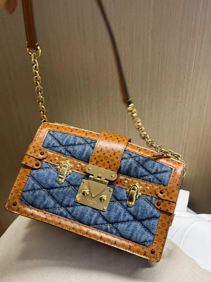 99新 LouisVuitton/路易威登 展会漏！！牛仔拼side trunk盒子包