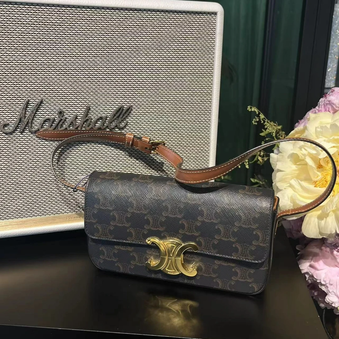 99新  celine 老花凯旋门Triomphe法棍包 4239598