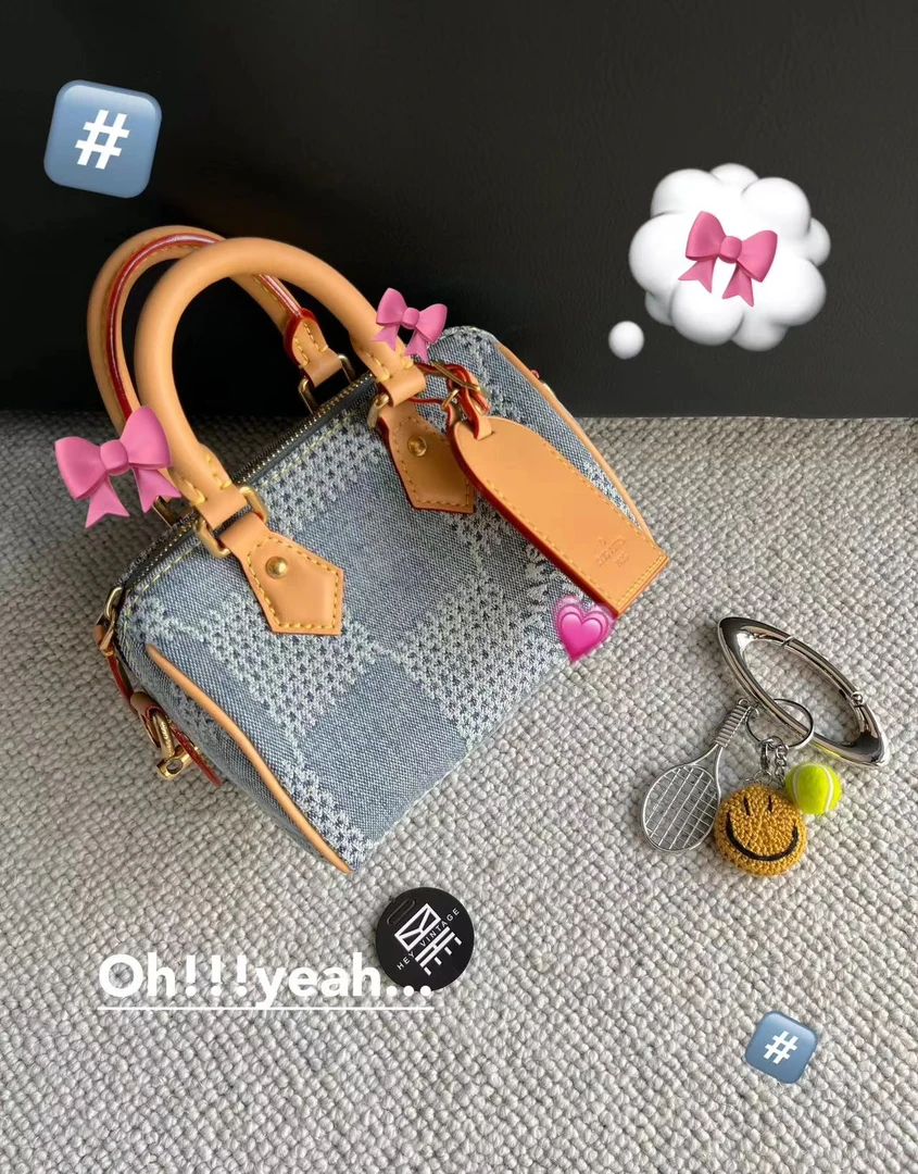 全新未使用 LouisVuitton/路易威登 /牛仔speedy nano包 8427371