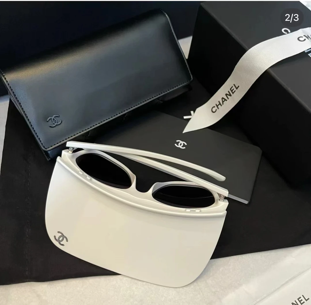全新未使用 Chanel 2021款 白色 遮阳板 墨镜 2553346