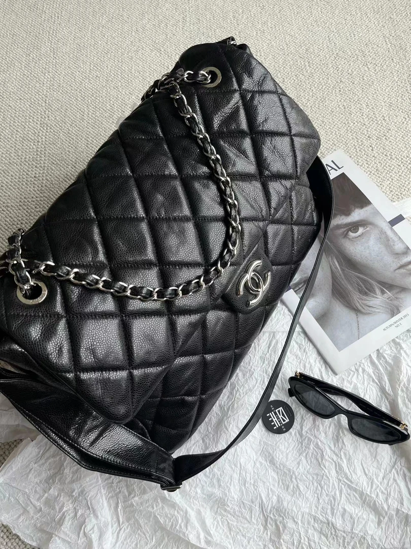 95新 Chanel/香奈儿 （拆单）鱼子酱宽肩带cf机场包 40cm 8172923