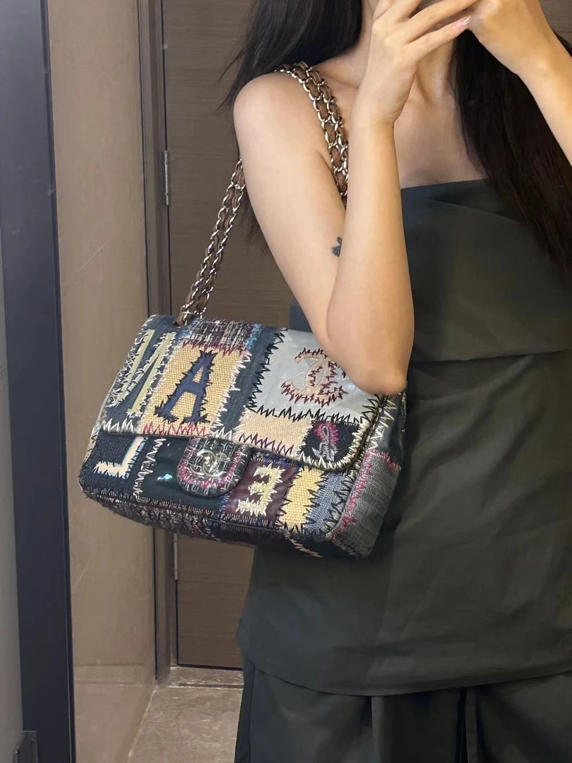 95新 Chanel/香奈儿 展会外场  高稀百家布CF包