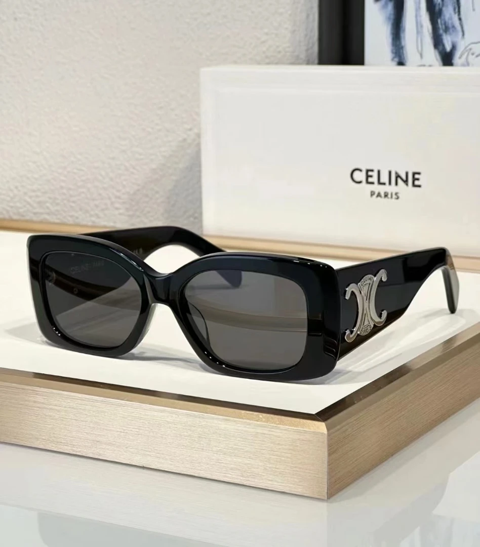 全新未使用 Celine/思琳  黑银凯旋门墨镜