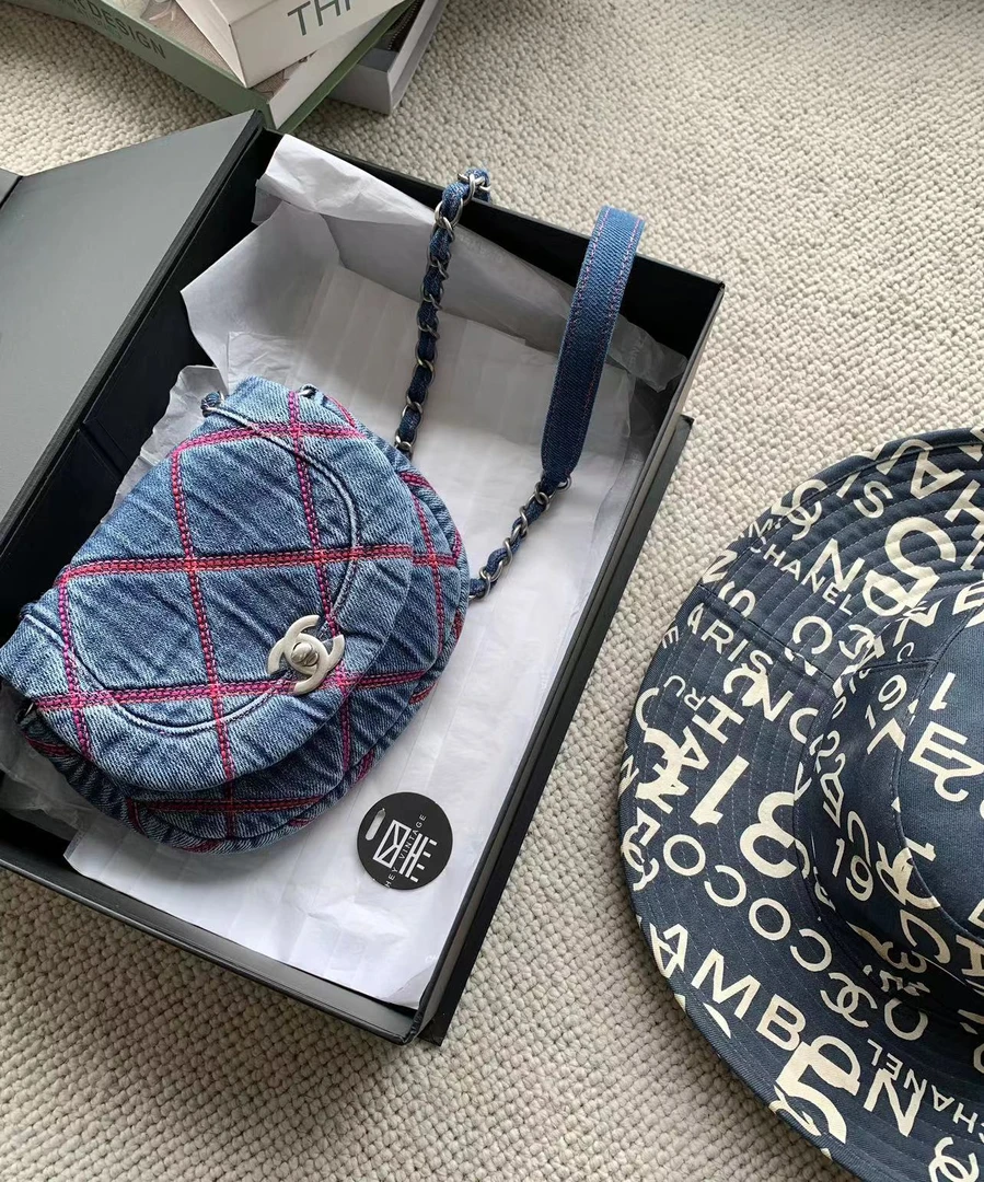 99新 Chanel/香奈儿 海滨限定牛仔马鞍包 7940704