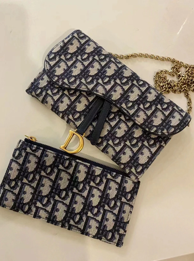 95新 DIOR/迪奥 老花二合一链条woc包 19cm 9337002
