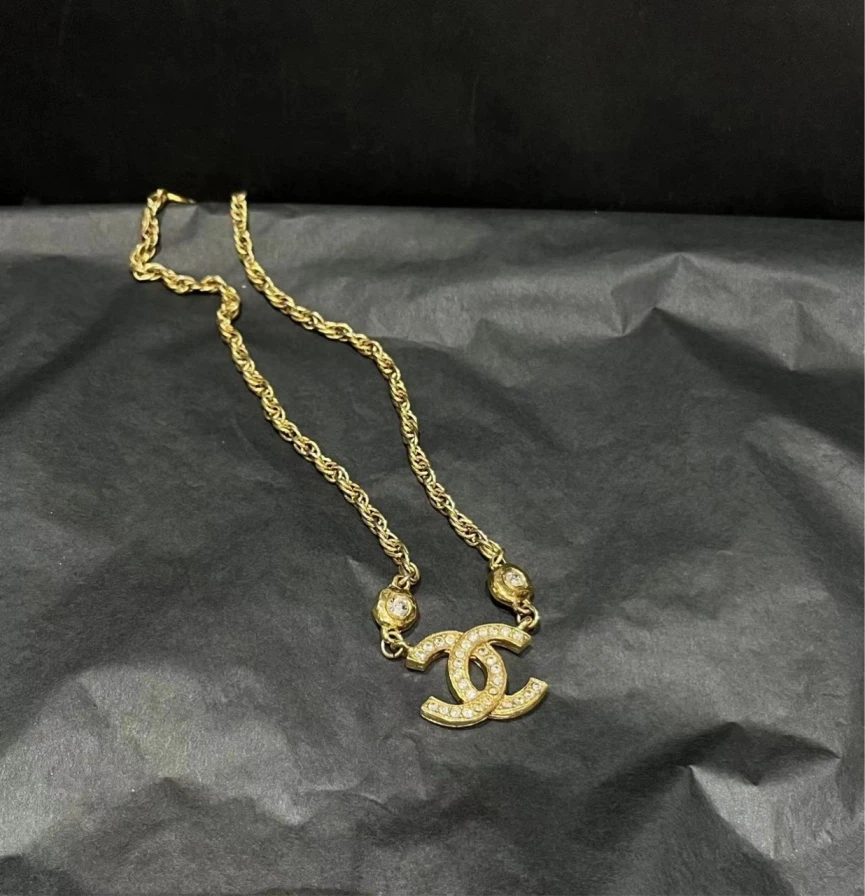 95新  黑黑中古/Chanel 双C项链 3844703