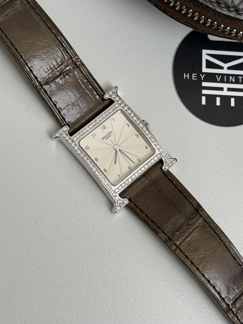 95新 Hermes 手表带钻皮带 6621420