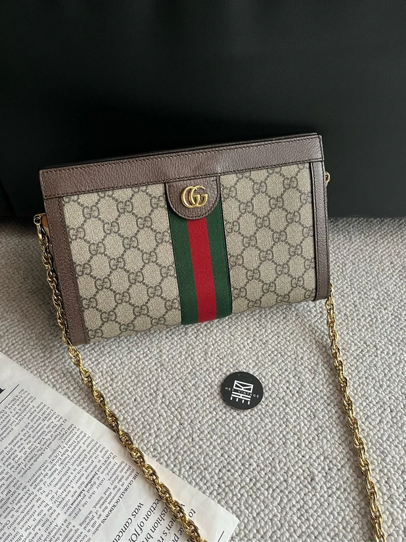 95新 GUCCI/古驰 老花夹子包 26cm 8957817