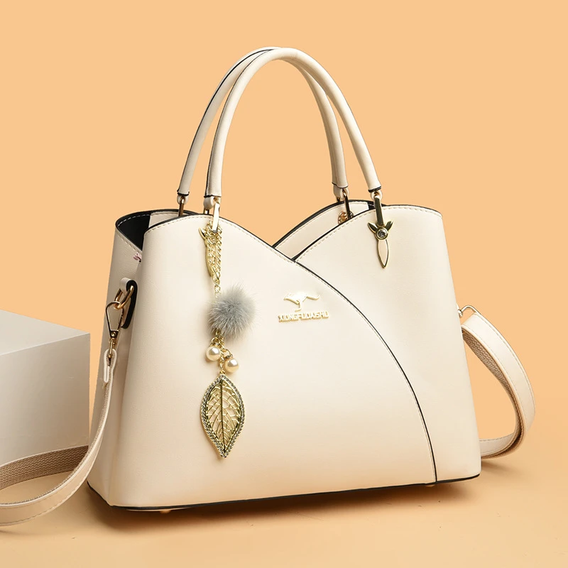 正品玫瑰袋鼠2024春夏季大气中年妈妈手提包百搭大容量女士单肩包